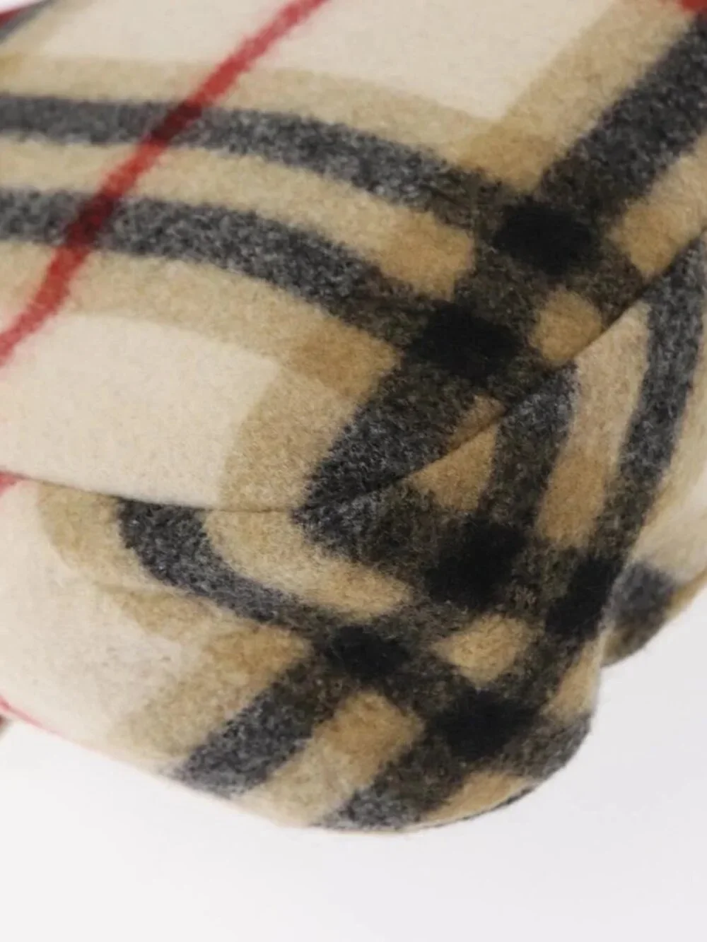 Burberrys Nova Check Shoulder Bag Wool Beige Silver Auth 161279V - Picture 4 of 16